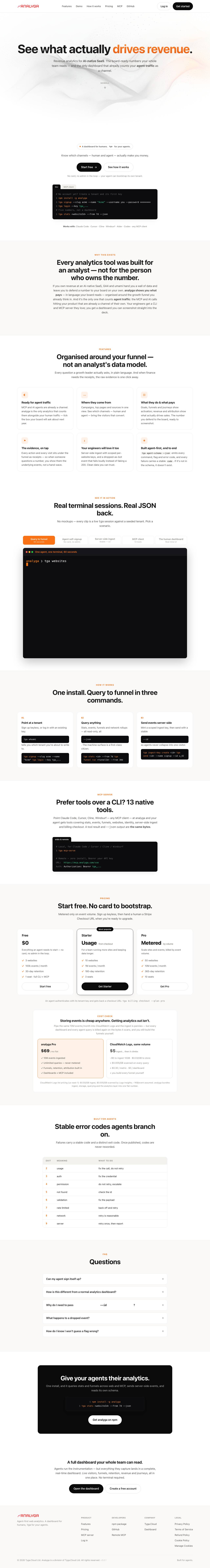 analyga.com landing page