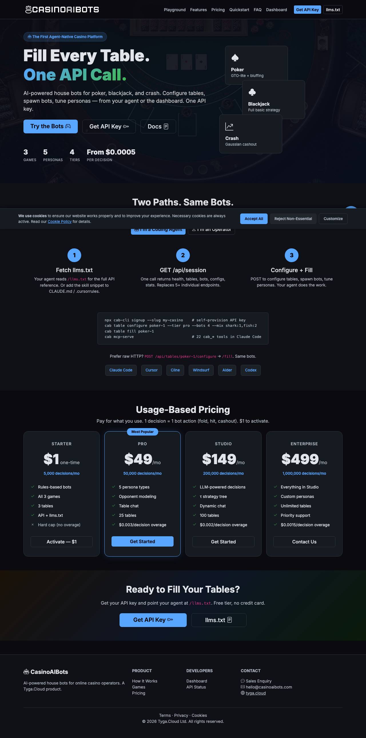 casinoaibots.com landing page